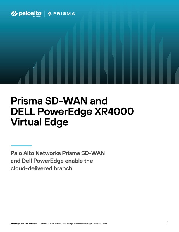 Prisma SD-WAN 및 DELL PowerEdge XR4000 Virtual Edge 가이드
