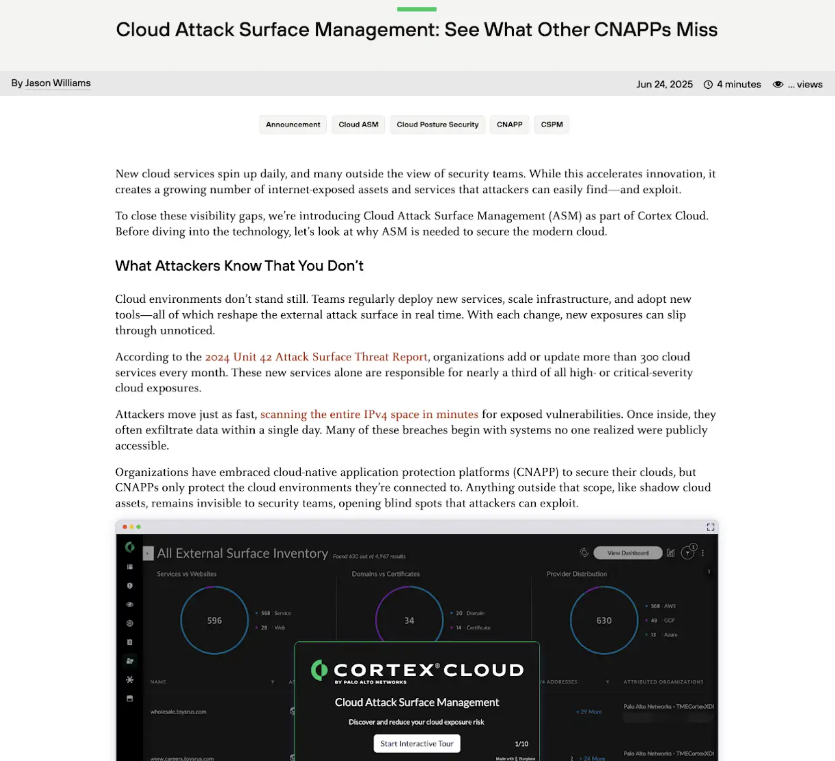 Cortex Cloud 공격 표면 관리 소개