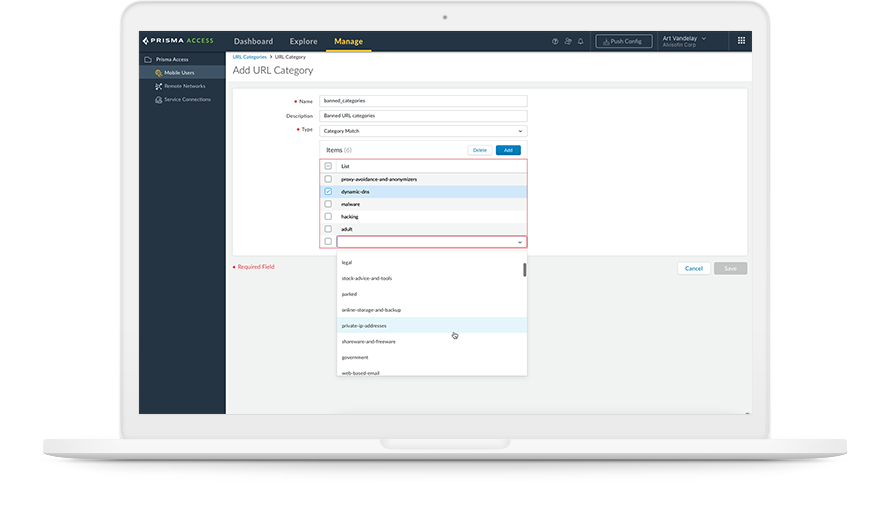 SSE는 SWG 기능을 사용하여 비즈니스 VPN 연결이 끊어졌을 때 사용자에게 안전한 인터넷 액세스를 제공합니다.