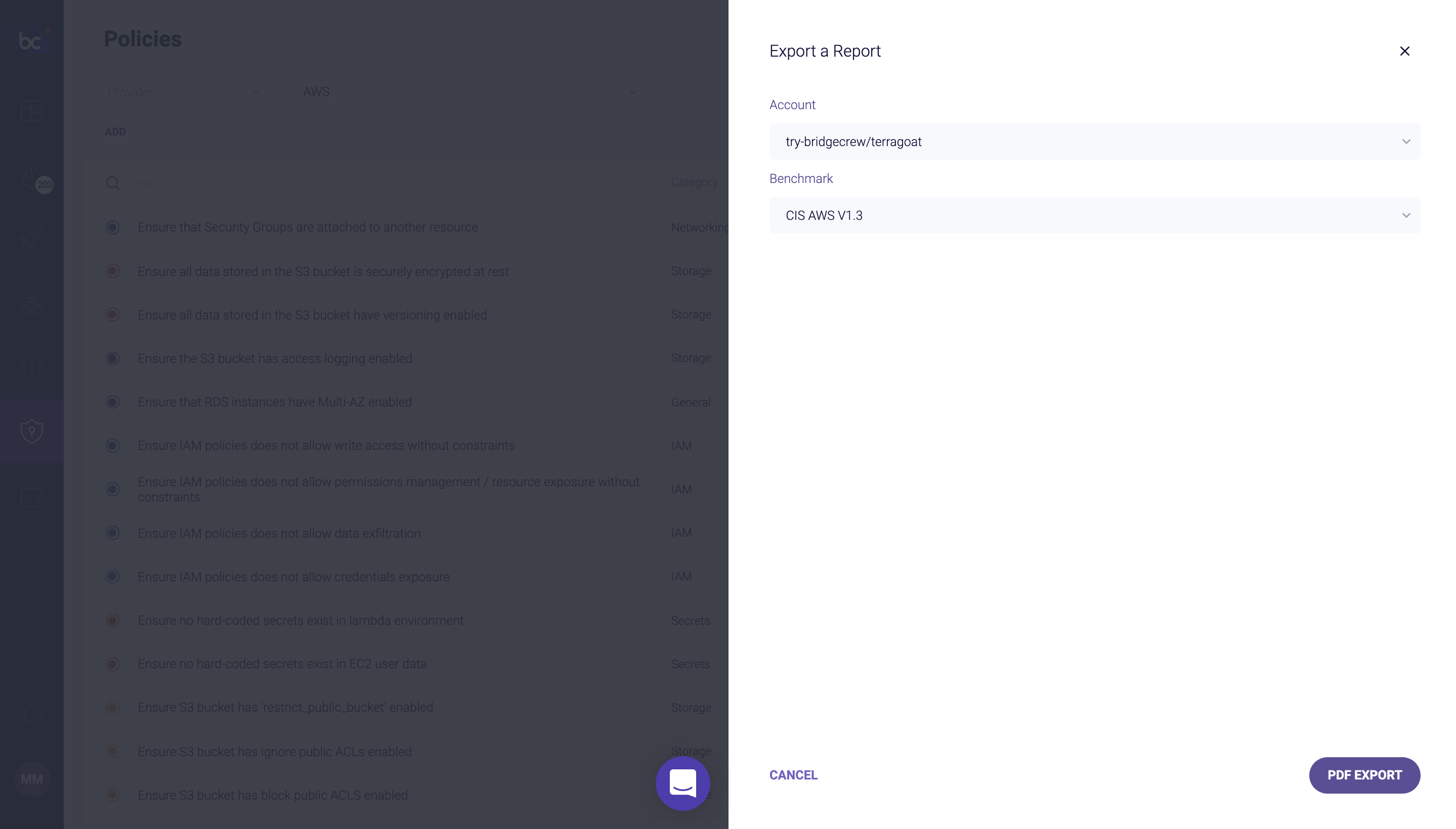 규정 준수 벤치마크