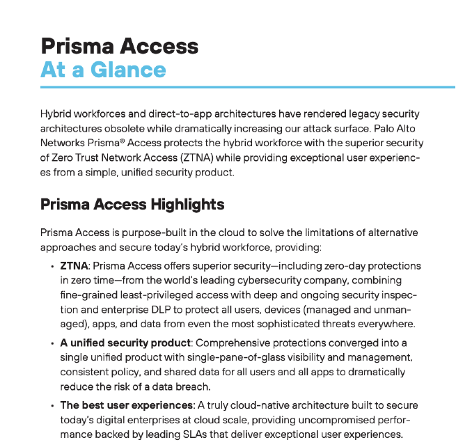 Prisma Access 개요