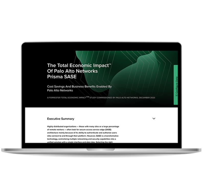 Palo Alto Networks Prisma SASE의 총 경제적 영향(Total Economic Impact™)