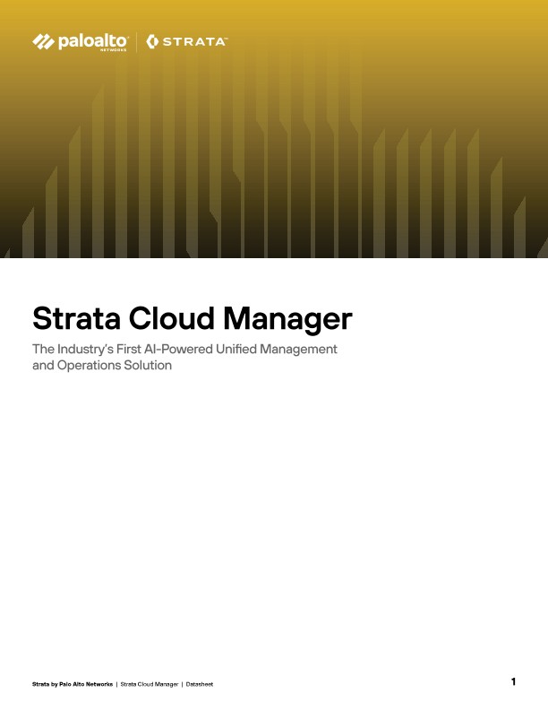 Strata Cloud Manager의 솔루션 개요 다운로드